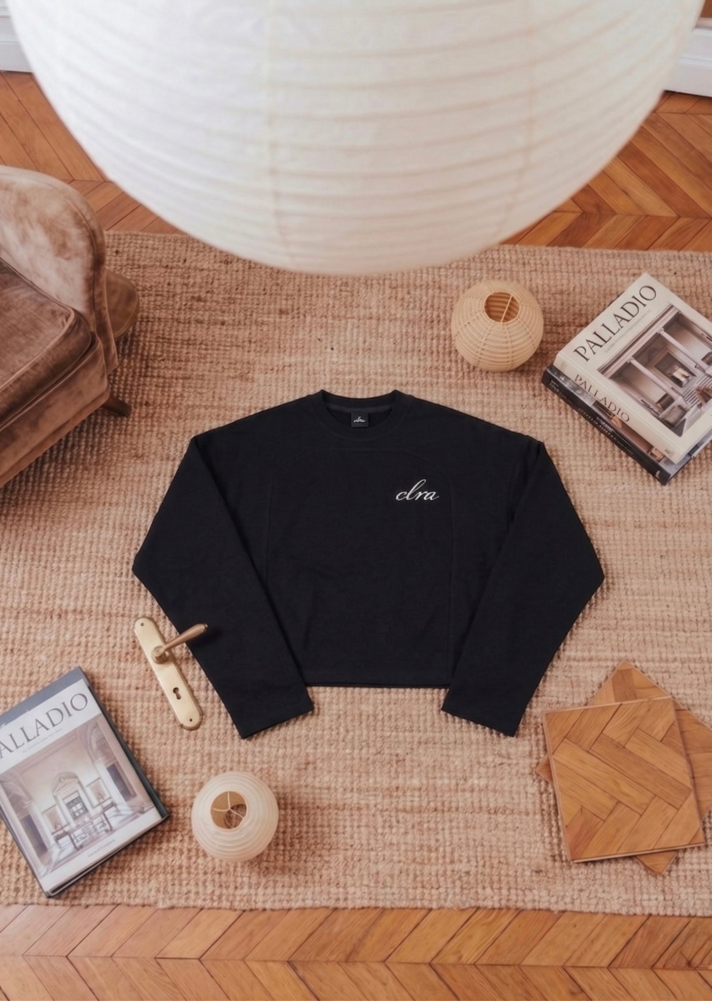 Clra Cropped Long Sleeve – Black